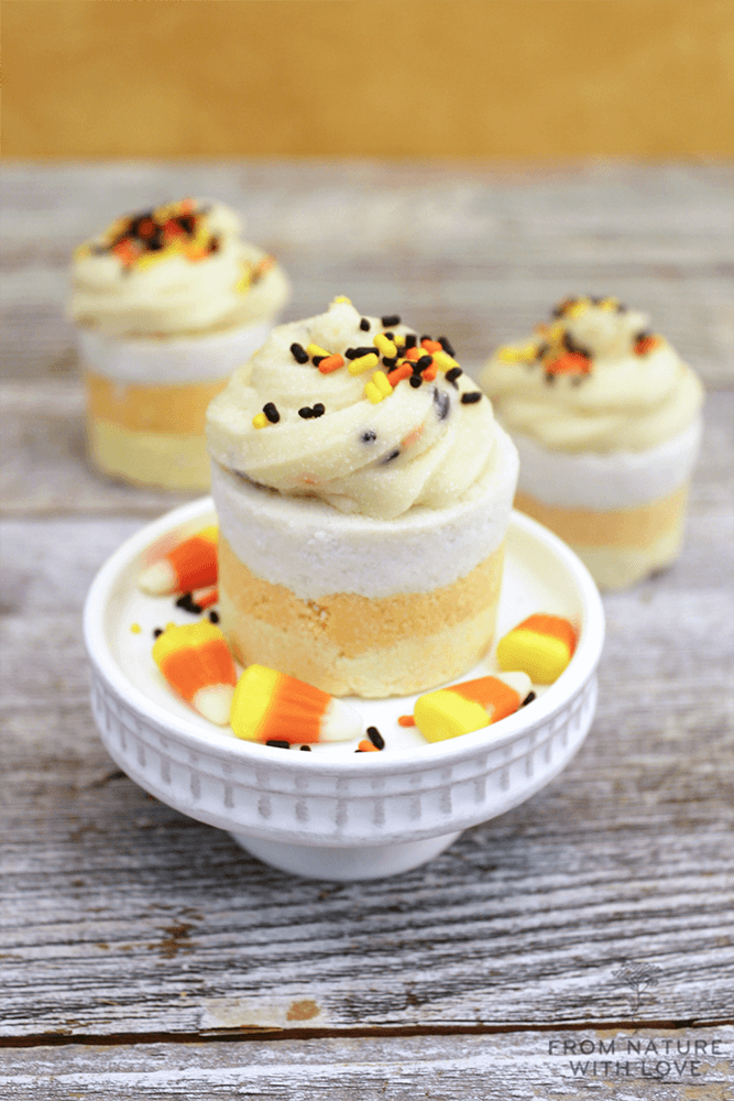 Candy Corn Bath Bomb Parfaits